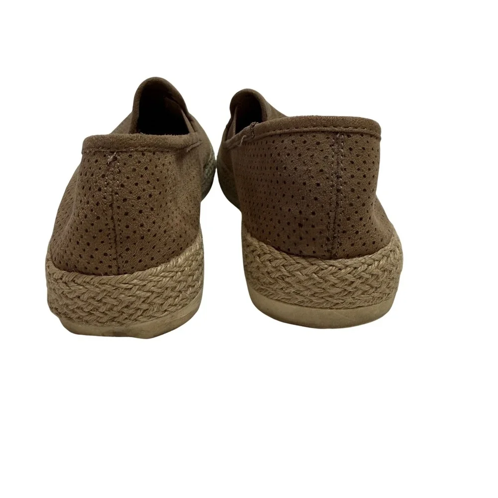 Esprit Nadeen Womens 8M Brown Perforated Espadrille‎ Slip On Sneakers
